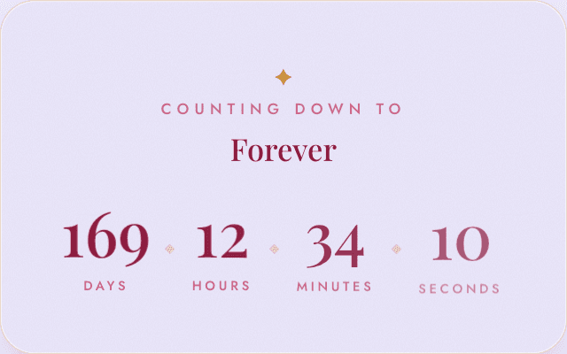 Widget on a solid lavender page background instead of transparent