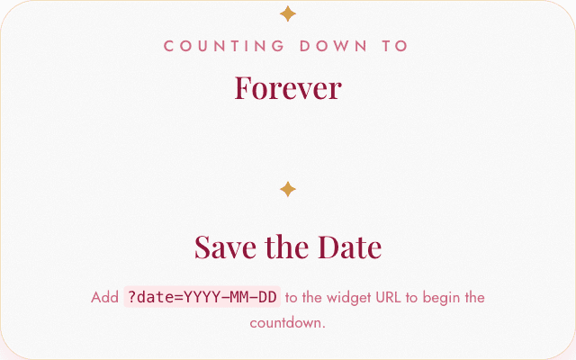 Classic theme setup hint shown when no date parameter is provided
